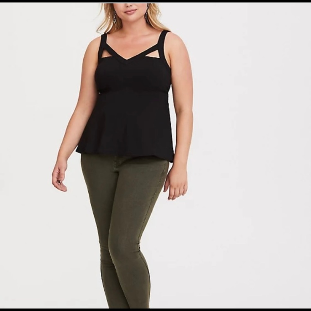 Torrid Black Peplum Top